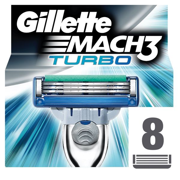 Gillette Mach3 Turbo Razor Blades - 8's