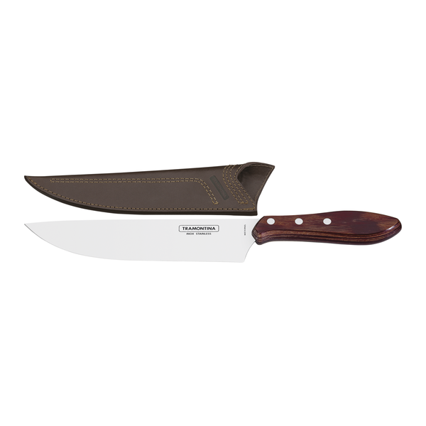 Tramontina 20cm Kitchen Knife With Leather Sheath