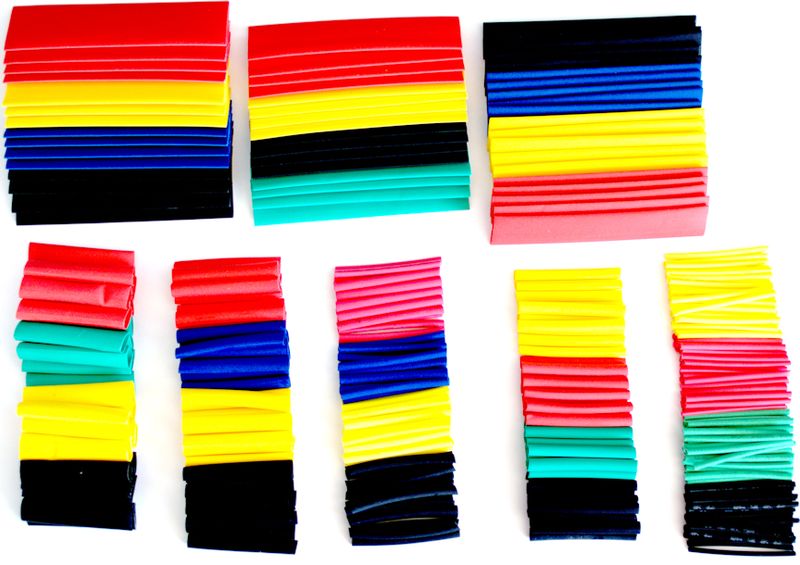 SALIPT Sleeving KIT Heat Shrink Tubing Polyolefin 8 Mixed Colours, 328 pcs