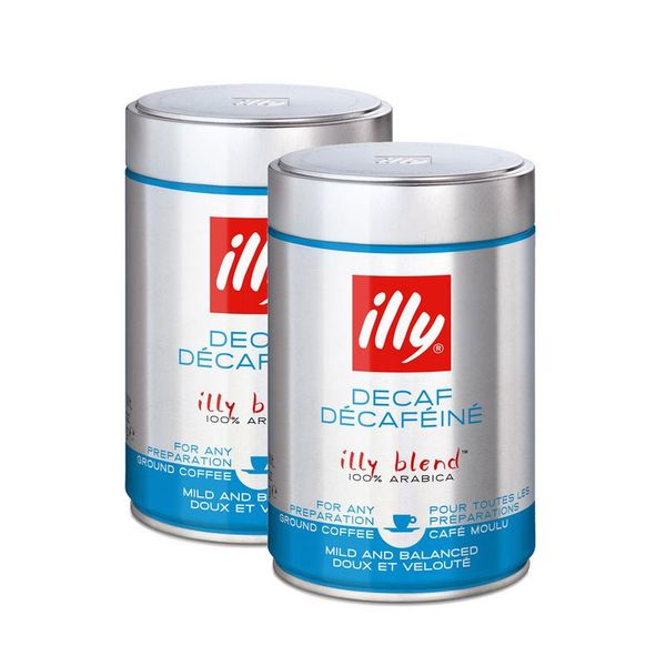 illy Ground Decaf Roasted Coffee 250g x 2