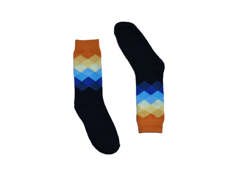 Fashion Socks - Diamond - Orange