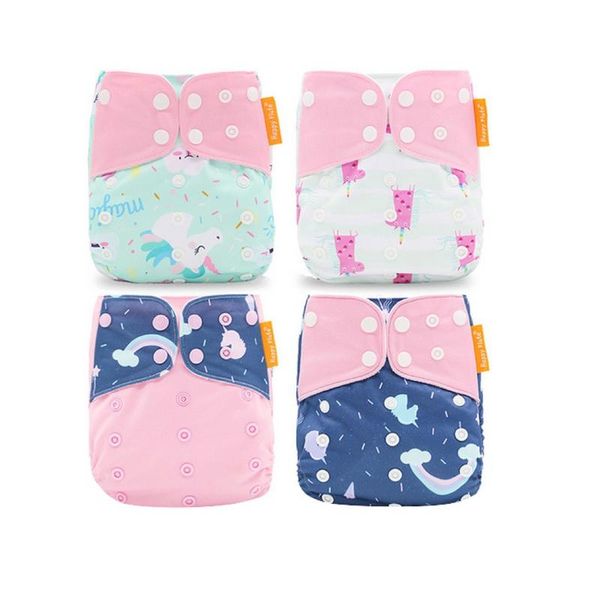 Nappy Eco Friendly Reusable 4 Set Unicorn