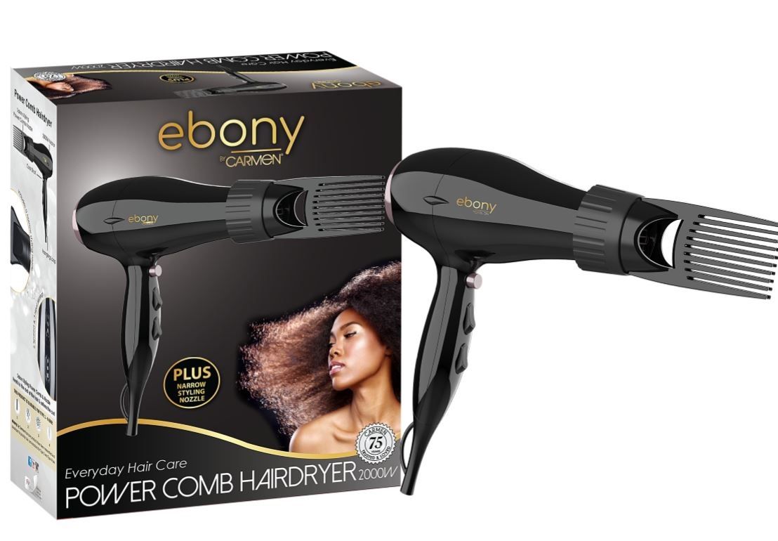 Hair dryer discount with afro comb