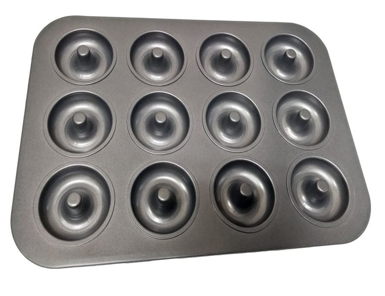 Bulk Pack 2x 12 Cavity Doughnut Pan - Grey