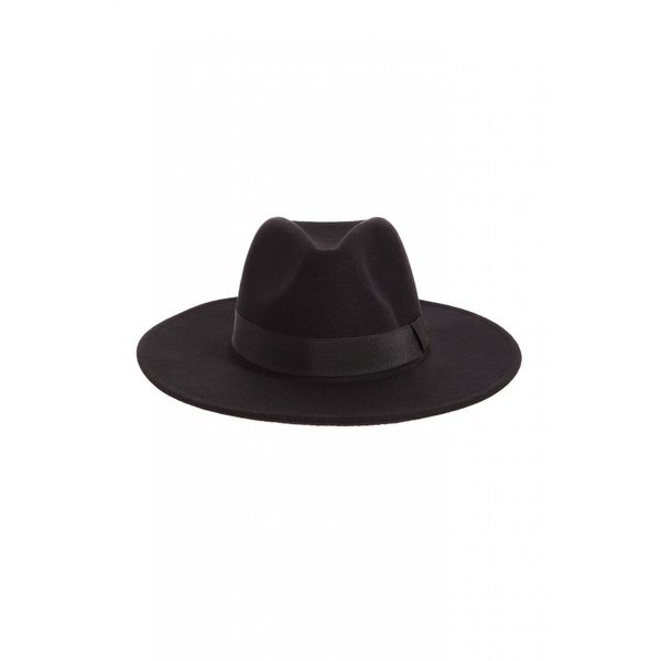 Quiz Ladies Black Fedora Hat - Black