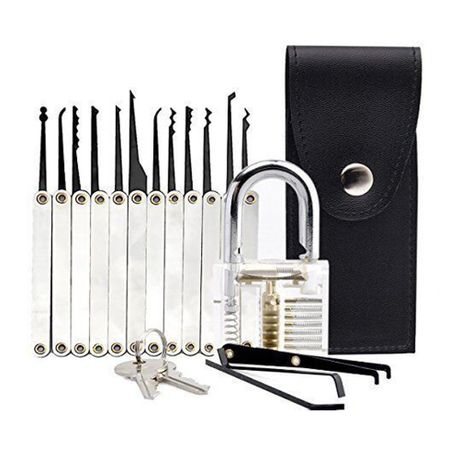 Lock Pick Tool Set with Transparent Practice Padlock, Shop Today. Get it  Tomorrow!