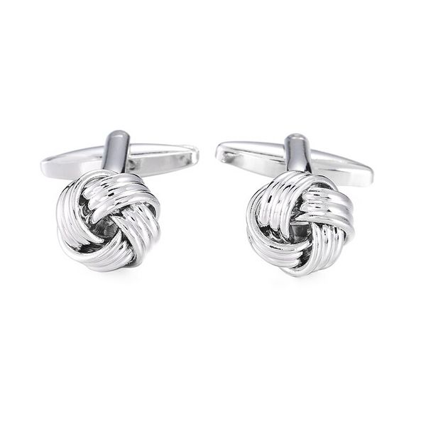 OTC Cufflinks Silver Knot Style Men's Gift - Boxed