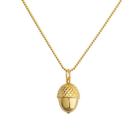 gold acorn pendant