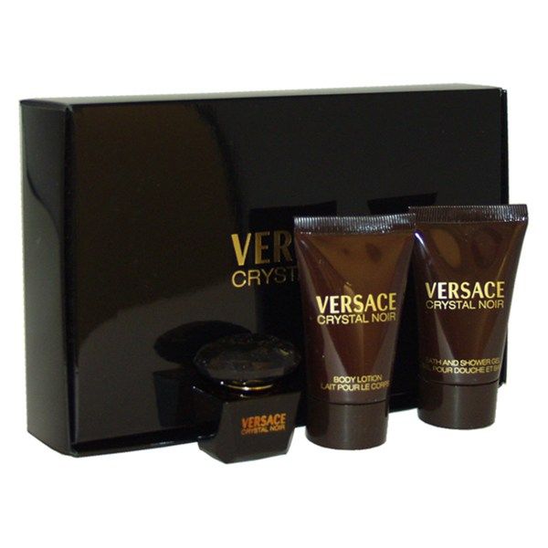 Versace Crystal Noir 3Pc Mini Set (Parallel Import)