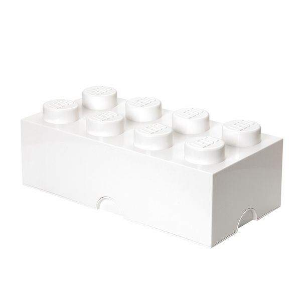 LEGO Storage Brick 8 Knob (50cm) - White