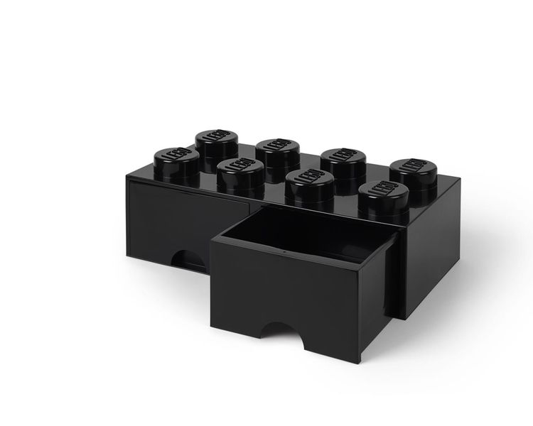 LEGO Brick Drawer 8 Knob (50cm) - Black