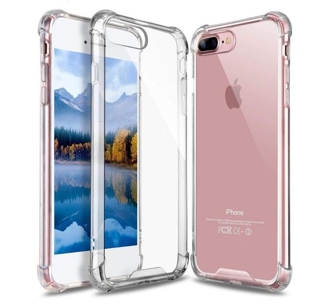 Nexco Shockproof Cover Case for iPhone 7 Plus &amp; 8 Plus - Clear Transparent