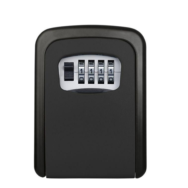 Key Storage Lock Box with 4 Digit Combination - Black