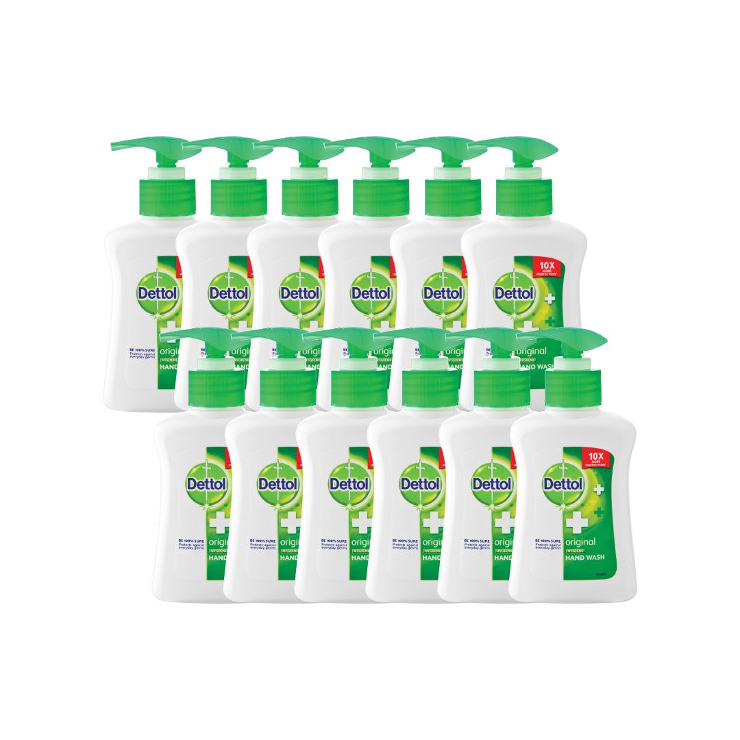Dettol 12 x 200ml, Liquid Hand Wash, Liquid Soap, Original Buy Online