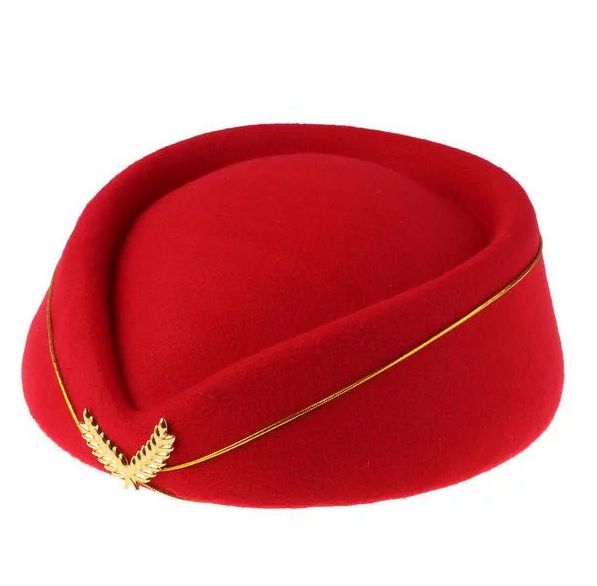 Beret Stewardess Hostess Airline Flight Party Hat for Women-Red | Shop ...