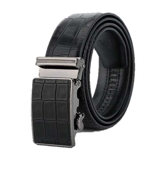 Leather Belts Faux Crocodile Striped