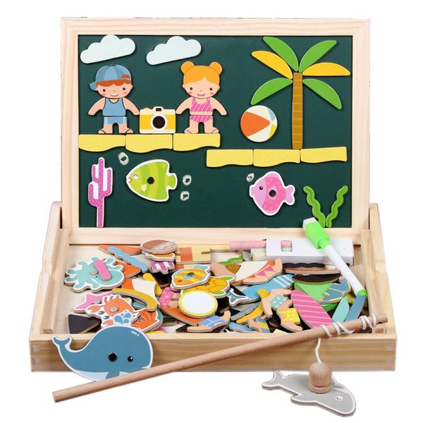 Goryeo Baby 4 in 1 Magnetic Whiteboard with Wooden Puzzle