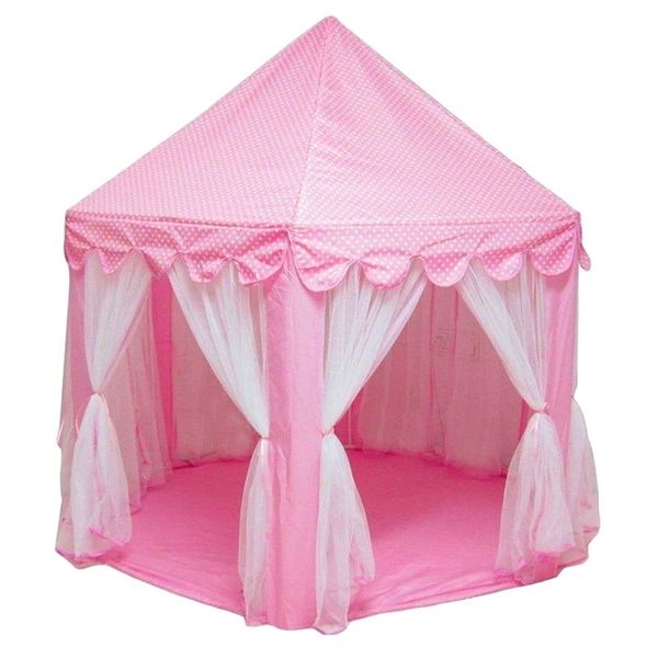Kids Play Portable Folding Tent Children Castle with Net - Pink