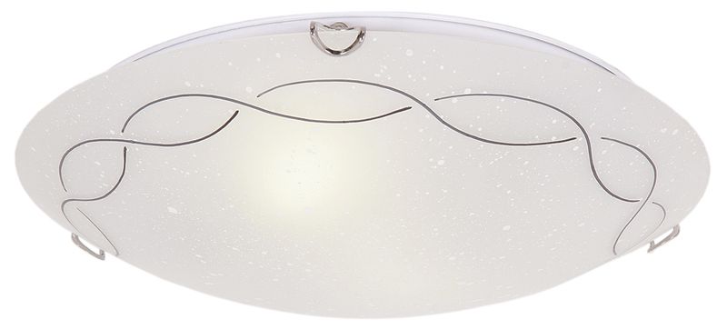 Ceiling Fitting with Frosted Patterned Speckled Glass