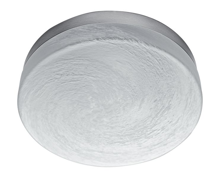 Satin Chrome Ceiling Fitting with Alabaster Bayonet Lock Glass