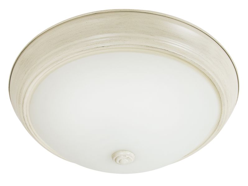 French White Finish Ceiling Fitting with Frosted Glass