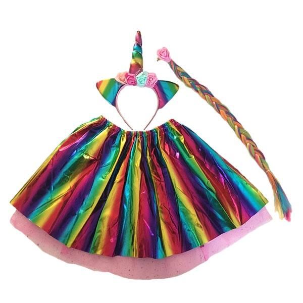 Multicoloured Unicorn Tutu Set - Age 3-6 