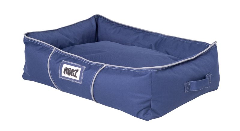 Rogz Dog Bed, Lekka Walled,, Navy/Grey