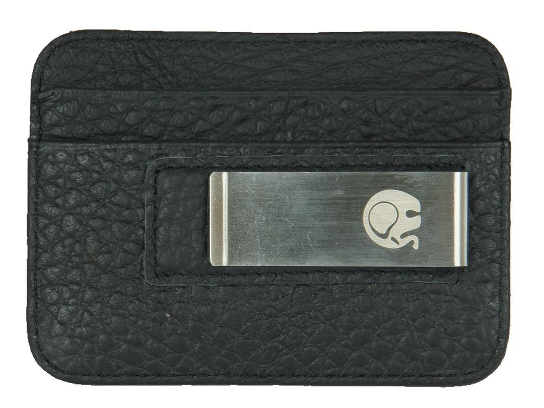 Charmza genuine Leather Credit Cards Holder with Money Clip RFIDBlack