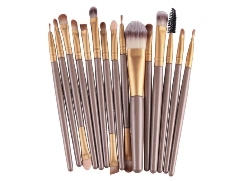 Happy You Purple Mini Makeup Brush Set - 15 Piece