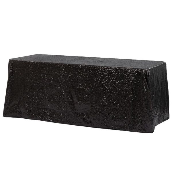 Sequin Tablecloth- Rectangular 3,3 X 2,3m Black