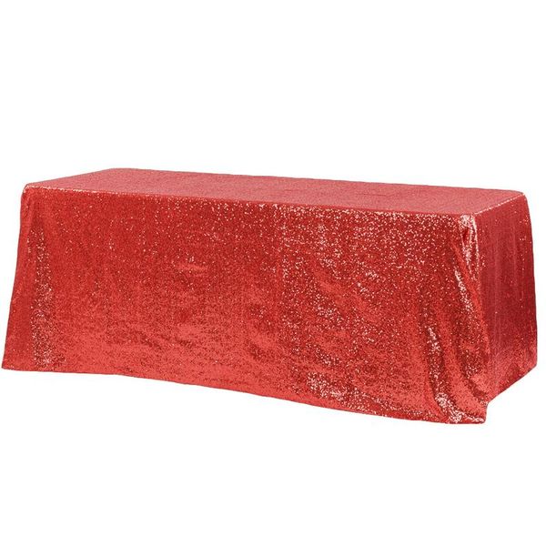 Sequin Tablecloth- Rectangular 3,3 X 2,3m Red