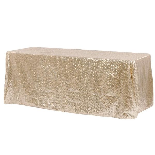 Sequin Tablecloth- Rectangular 3,3 X 2,3m Champagne