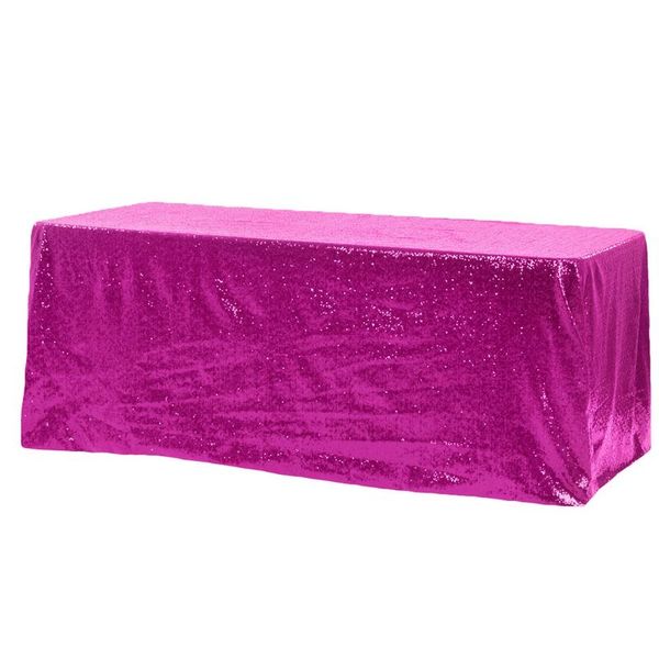 Sequin Tablecloth- Rectangular 3,3 X 2,3m Fuchsia
