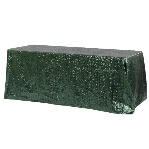 Sequin Tablecloth- Rectangular 3,3 X 2,3m Forest Green