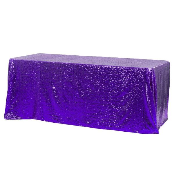 Sequin Tablecloth- Rectangular 3,3 X 2,3m Purple