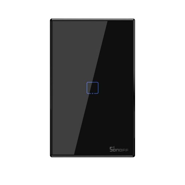 SONOFF T3US US Plug WiFi\RF433 Touch Panel Switch - Black 1 Gang