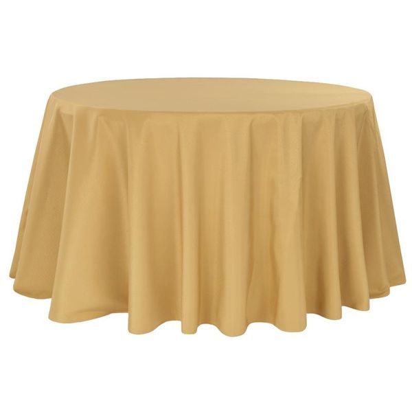 Polyester Round Tablecloth - Gold Linen