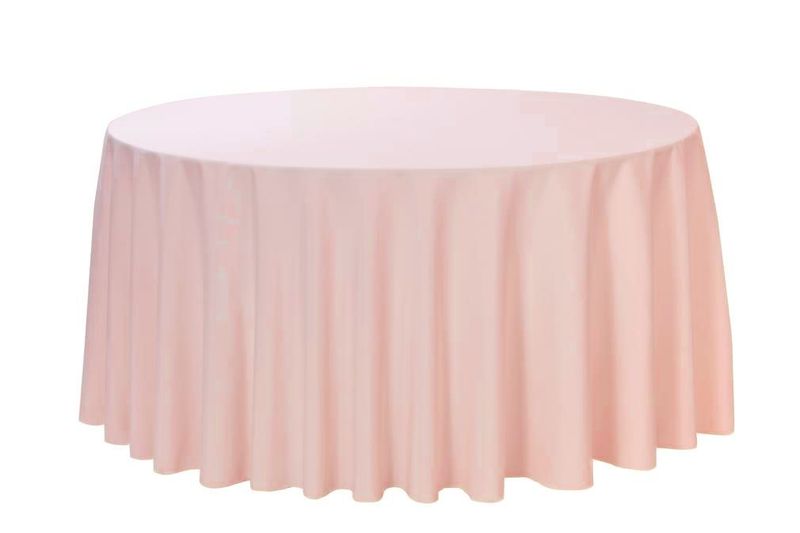 Polyester Round Tablecloth - Blush Linen