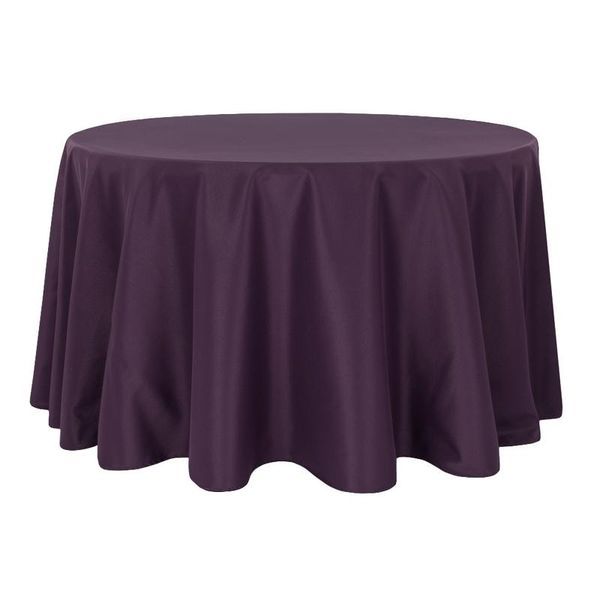 Polyester Round Tablecloth - Plum Linen