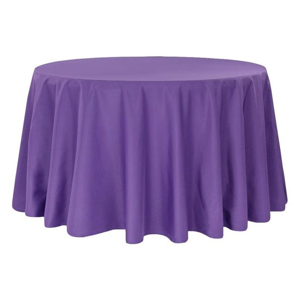 Polyester Round Tablecloth - Purple Linen