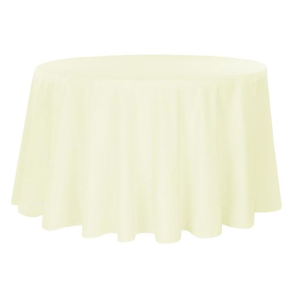Polyester Round Tablecloth - Ivory Linen
