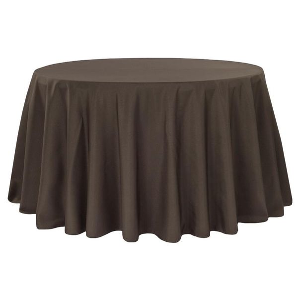 Polyester Round Tablecloth - Brown Linen