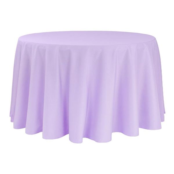 Polyester Round Tablecloth - Lavender Linen