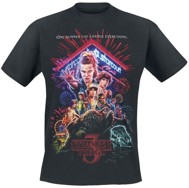 Rock T-Shirt Stranger Things -Season Cover 3