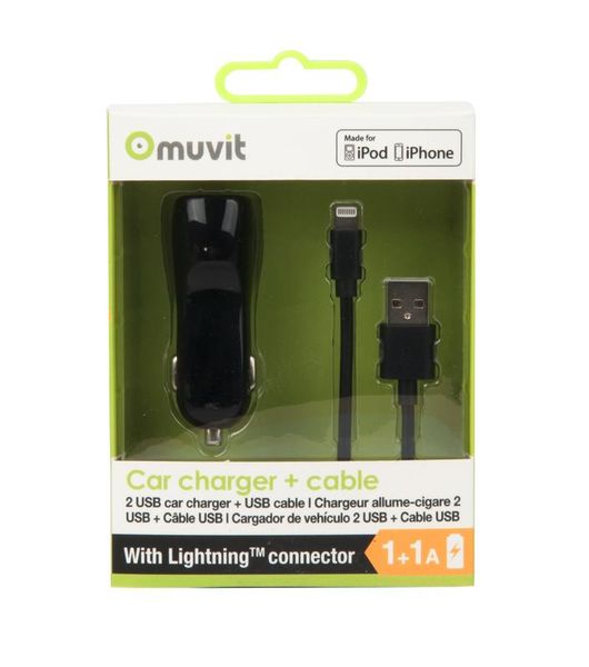 Muvit 2 Amp Lightning Car Charger
