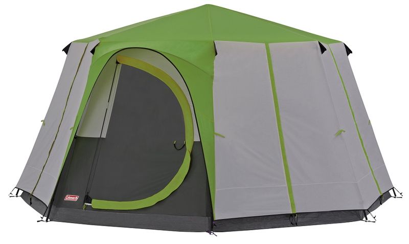 Coleman Octagon 8 Person Family Camping Dome Tent Green