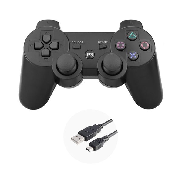Wireless Controller for Playstation 3 + Charging Cables - 2 Pack