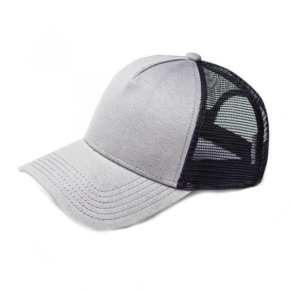 Rebound Jersey Trucker Peak Cap Hat Grey