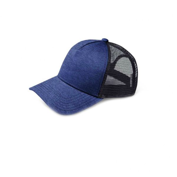 Rebound Jersey Trucker Peak Cap Hat Royal Black