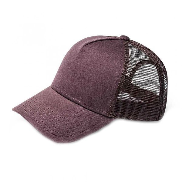 Rebound Jersey Trucker Peak Cap Hat Chocolate